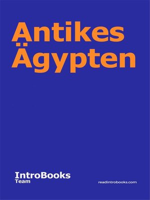 cover image of Antikes Ägypten